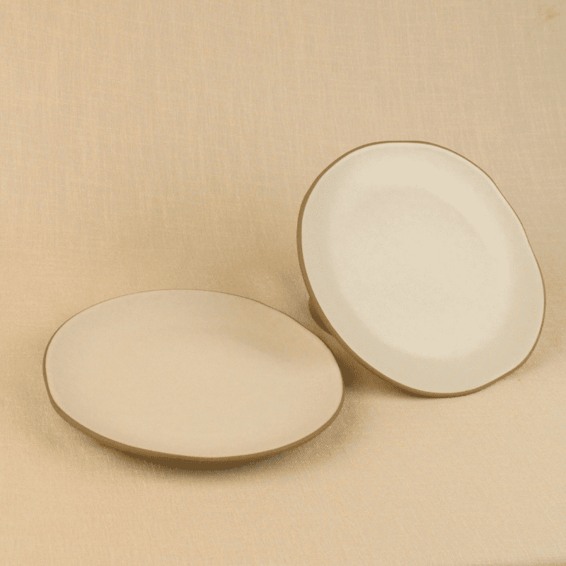 Ivory Whisper Snack Plate Set of 2
