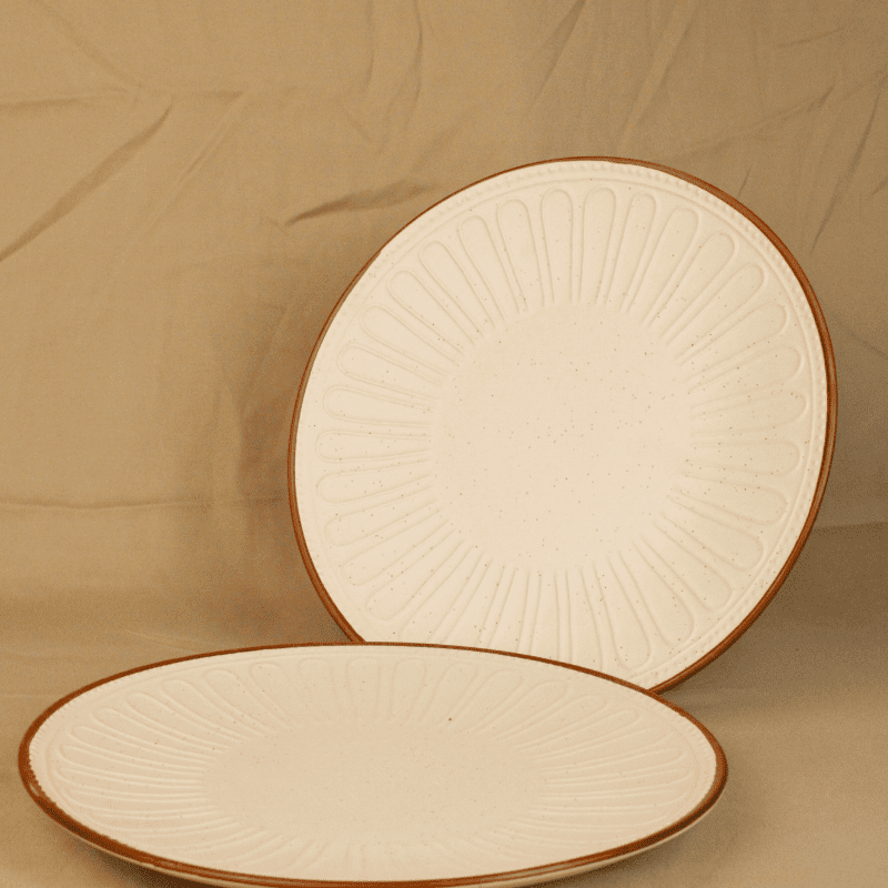 Champagne Soleil Snack Plate Set of 2