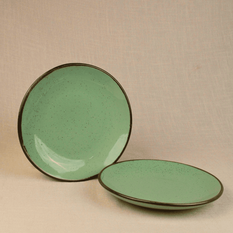 Sage Bloom Snack Plate Set of 2