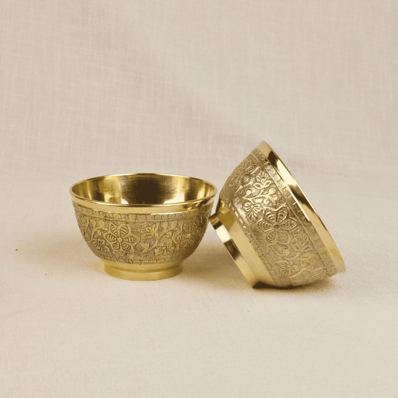 Peetal Ruhani Nazaqat Tall Bowl, Set of 4