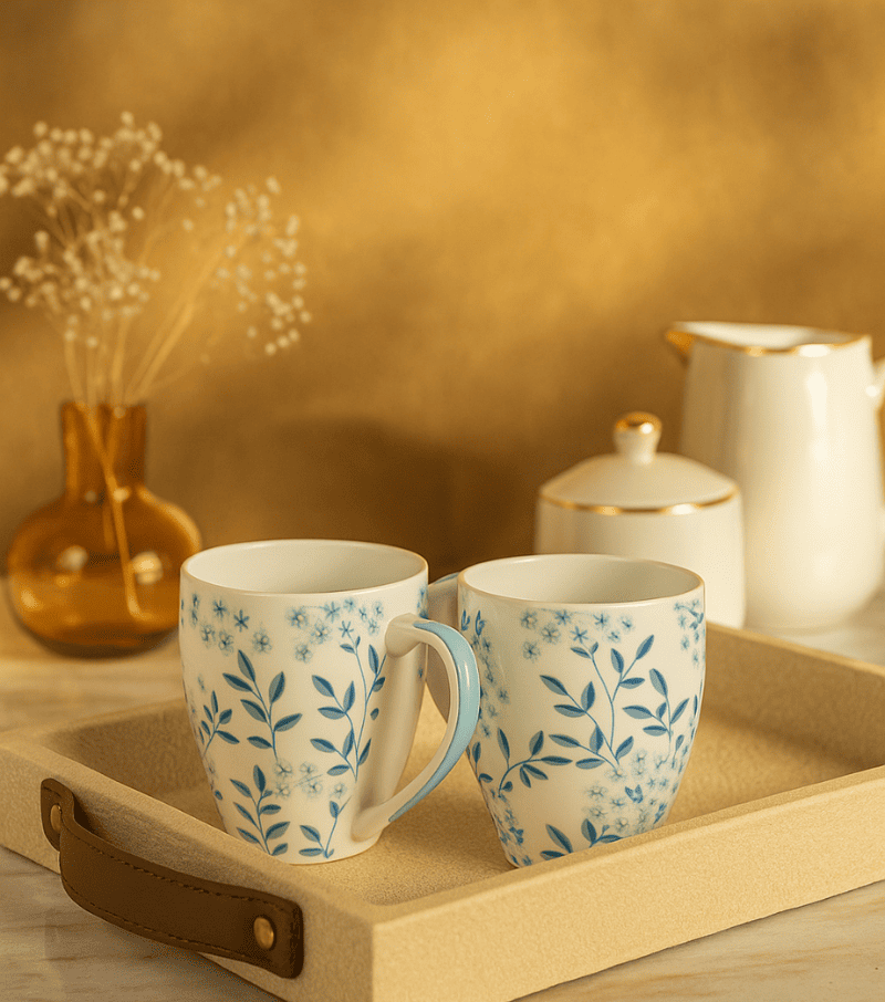 Botanic Fine China Coffee Cup, Set of 4 - Image 5