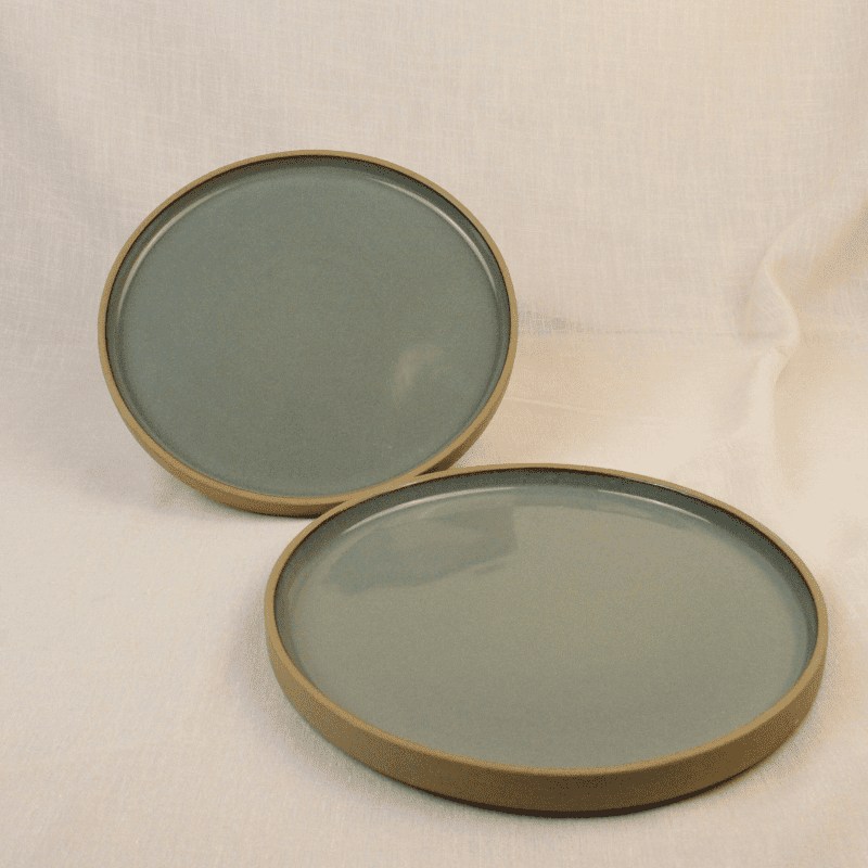 Sahar Dune Forest Green Platter Plate, Set of 2