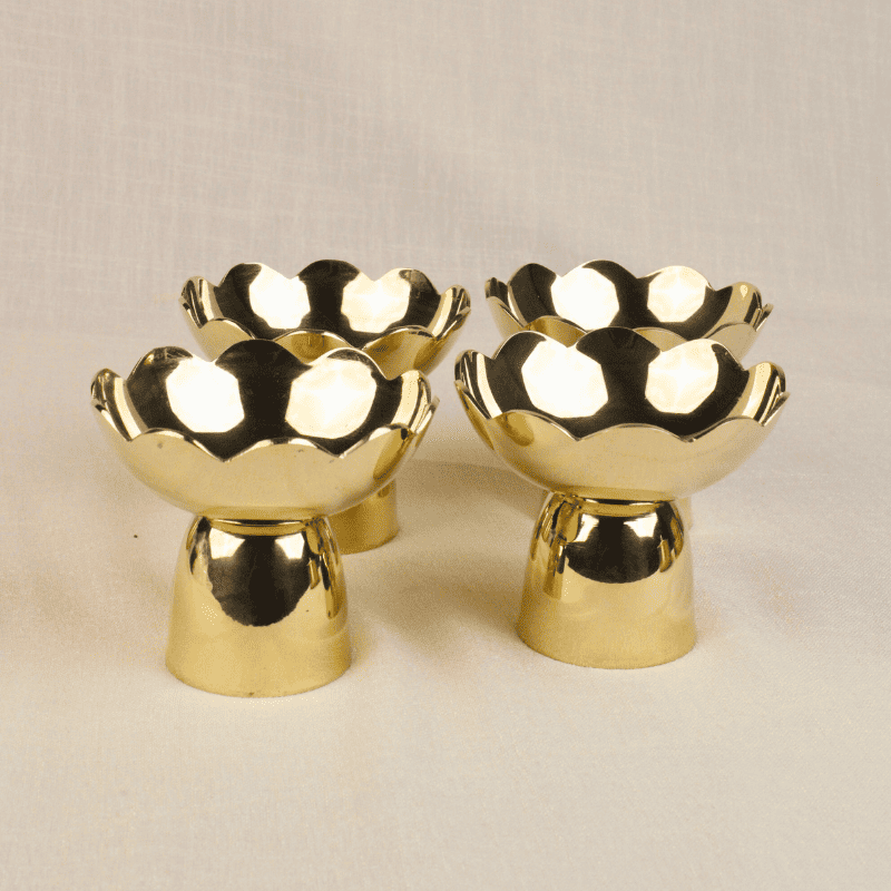 Peetal Ruhani Ice Cream Bowl, Set of 4