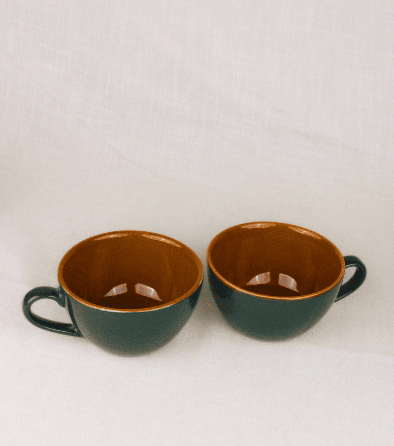 Earthen Symphony Racing Green Coffee Cup, Set of 2 - Image 4