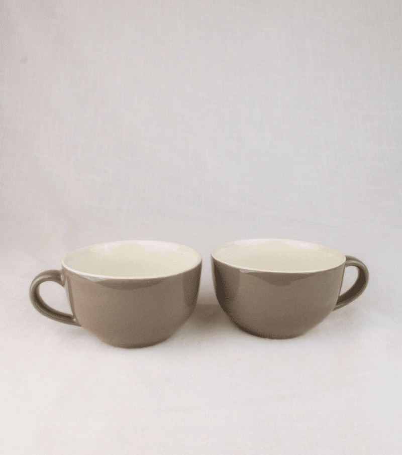 Earthen Symphony Cloud Grey Coffee Cup, Set of 2 - Image 4