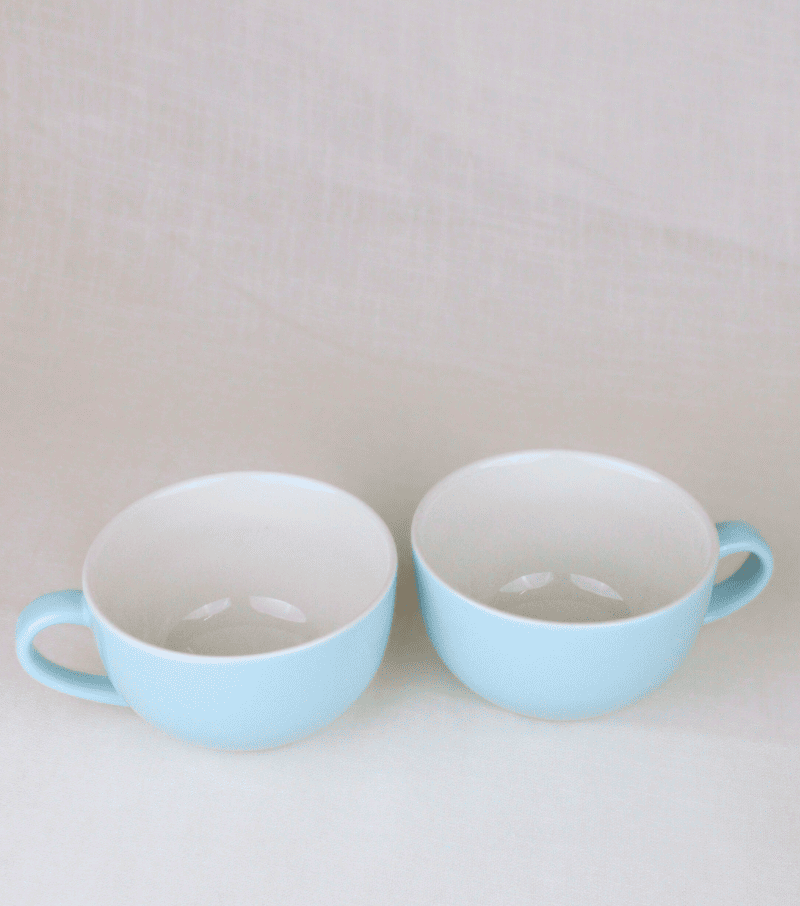 Earthen Symphony Columbia Blue Coffee Cup, Set of 2 - Image 5