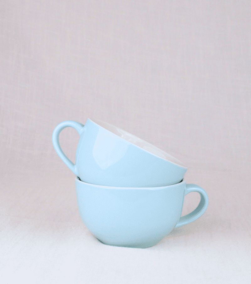 Earthen Symphony Columbia Blue Coffee Cup, Set of 2 - Image 4